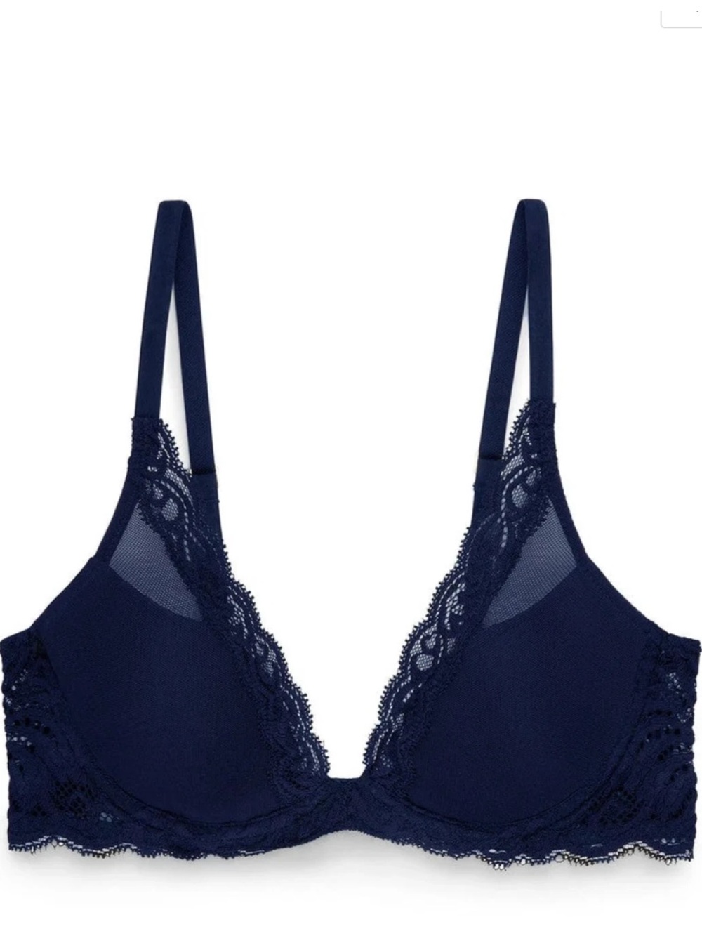 Natori Feathers Plunge T-Shirt 32C Midnight